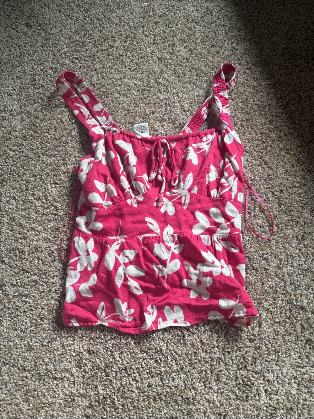 URBAN Romantics Pink Floral Tie-Front Camisole